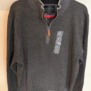 St. John’s Bay Men's Charcoal Zip-Up Sweater